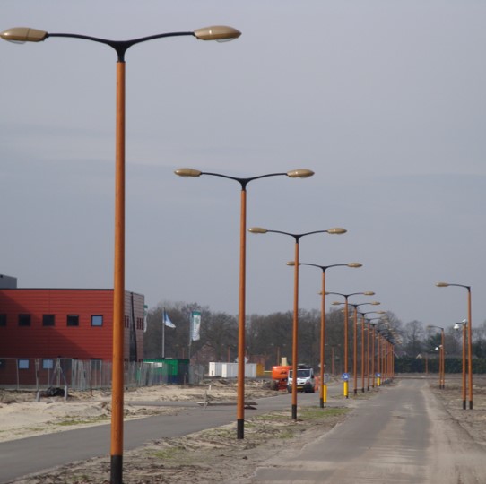 Openbare verlichting op bedrijvenpark