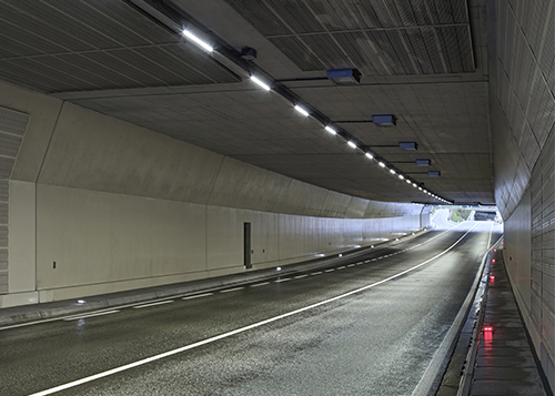 De tunnelverlichting van Norka