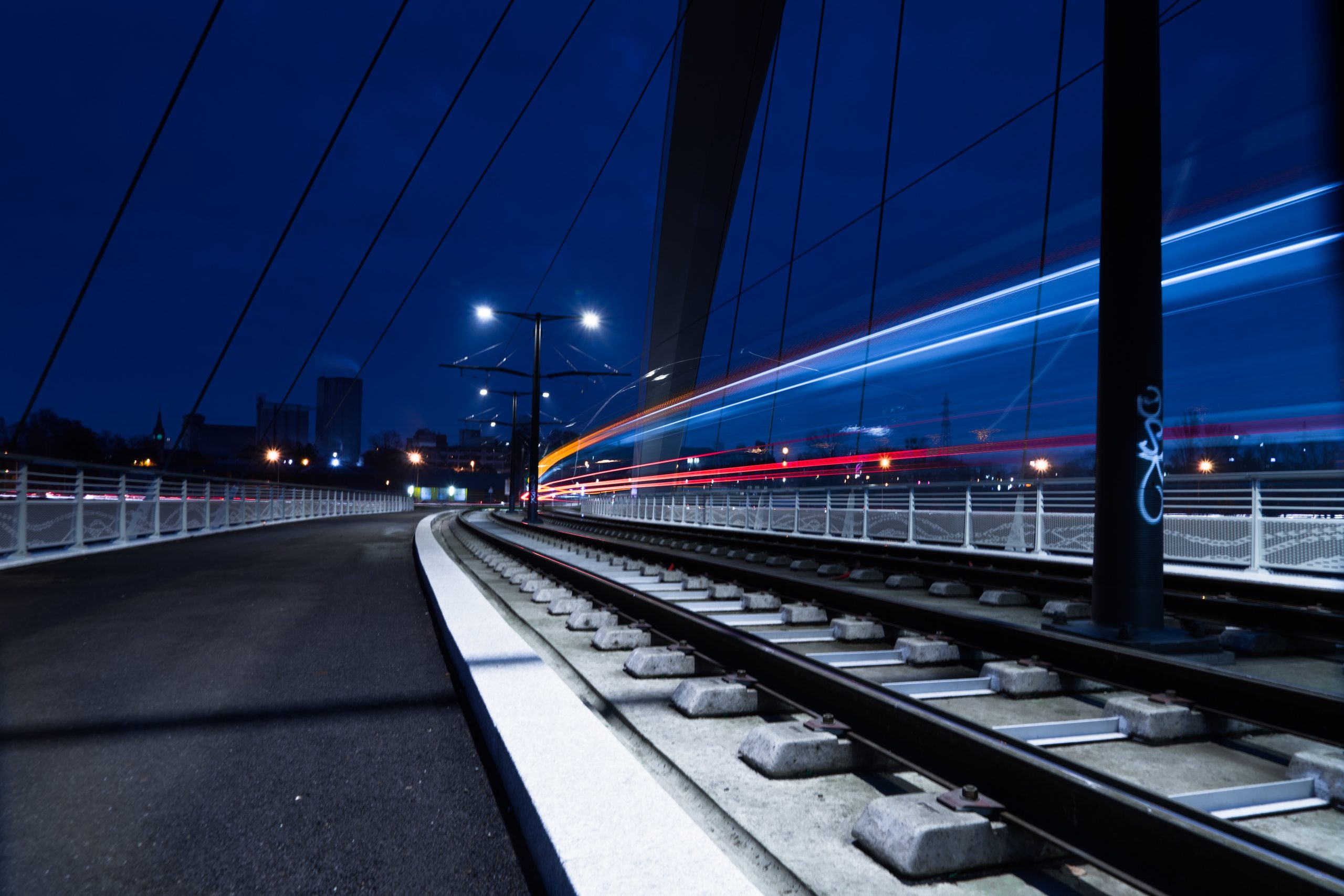 Rail foto brug met spoor